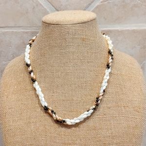 3 for $30 Braided Beaded 11" Pearl Fashion Jewelry Necklace